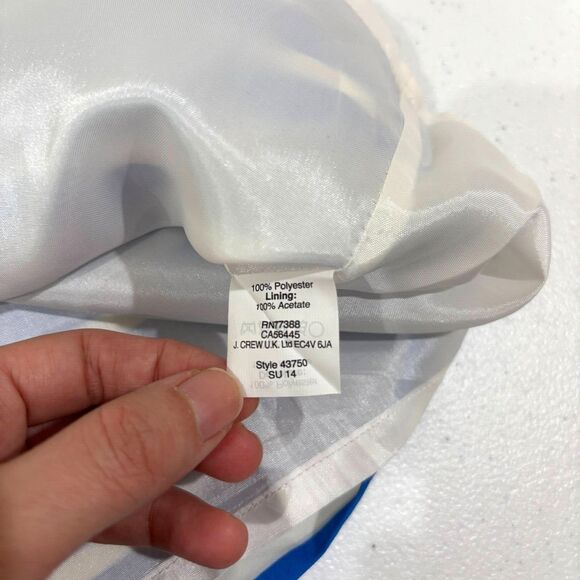 J Crew Daybreak Blue White Striped Dress 4 Sleeveless Nautical Coastal Preppy - Picture 7 of 7